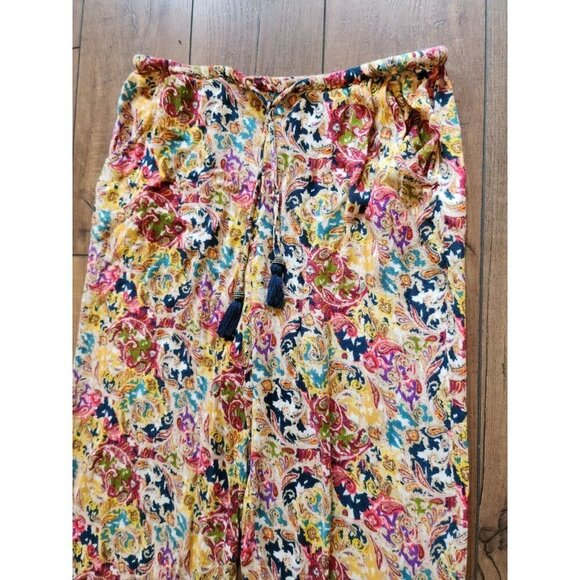 Printed Boho Paisly Floral Print Pants Size Small - Picture 5 of 6